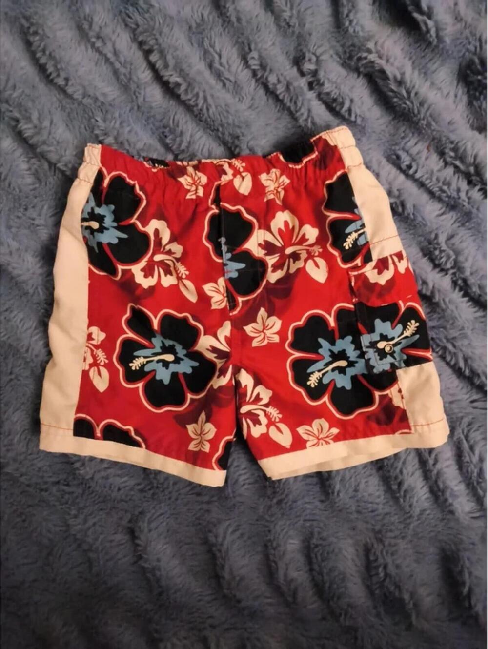 Hawaiian swim trunks